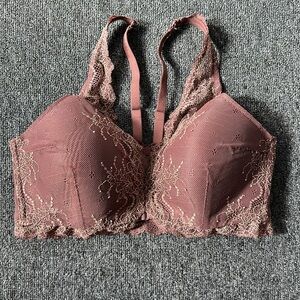 SPANX Dusty Rose Lace-Trim Wireless Bra